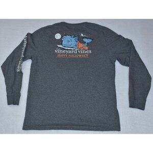 Vineyard Vines Unisex Young Shirt Size XL -18 Whale-Wolf Halloween Long Sleeve